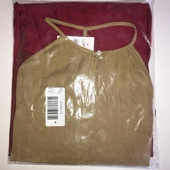 LOFT Beach Colorblock Tiered Halter Dress - Picture 4 of 9